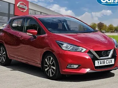 Used Nissan Micra Acenta 90 HP (66 kW) 2018 Red Hatchback