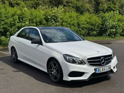 Used Mercedes E220 Premium 2015 White Sedan