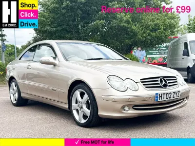 Used Mercedes CLK320 Elegance 215 HP (158 kW) 2002 Gold Coupe
