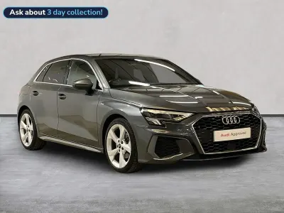 Begagnad Audi A3 Sportback S-Line 110 HK (80 kW) 2023 Grå Halvkombi