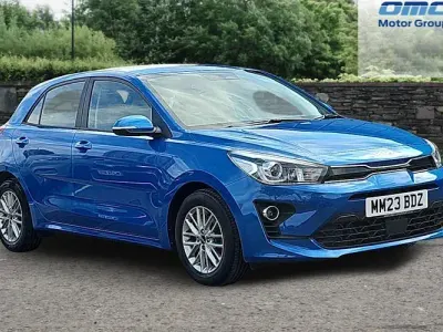 Used Kia Rio 84 HP (61 kW) 2022 Blue Hatchback