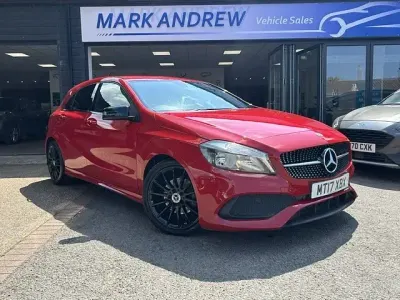 Used Mercedes A200 AMG line 136 HP (100 kW) 2017 Red Hatchback