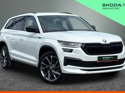 Used Skoda Kodiaq SportLine 150 HP (110 kW) 2022 Moon white metallic SUV