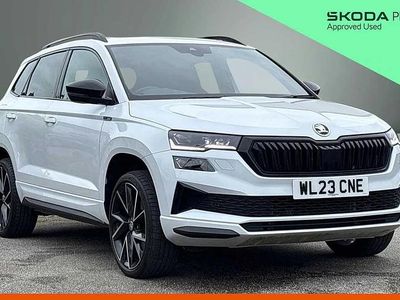 Used Skoda Karoq SportLine 150 HP (110 kW) 2023 Moon white metallic SUV