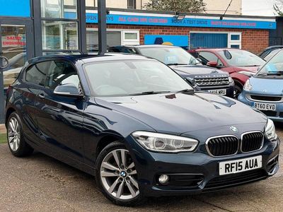 Used BMW 118 Sport Line 136 HP (100 kW) 2015 Blue Hatchback