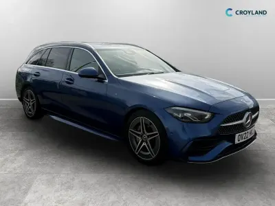 Usado Mercedes C200 AMG line 2022 Azul Carrinha