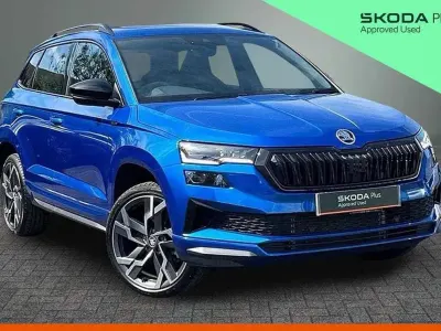 Used Skoda Karoq SportLine 150 HP (110 kW) 2025 Race blue metallic SUV