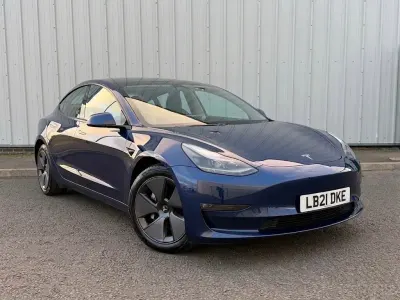 Used Tesla Model 3 Long Range AWD 366 kW (498 HP) 2021 Blue Sedan