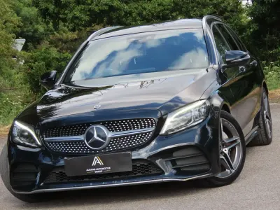 Used Mercedes C220 AMG line 194 HP (142 kW) 2019 Black Estate