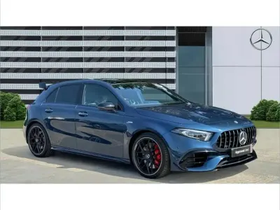 Used Mercedes A45 AMG 421 HP (309 kW) 2022 Blue Hatchback