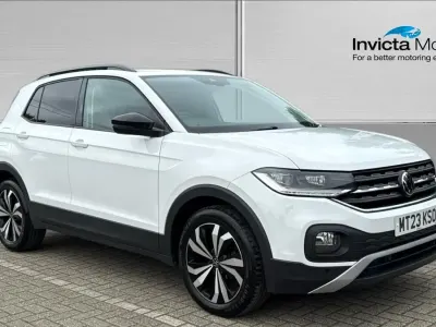 Used VW T-Cross Black Edition 110 HP (80 kW) 2023 White SUV
