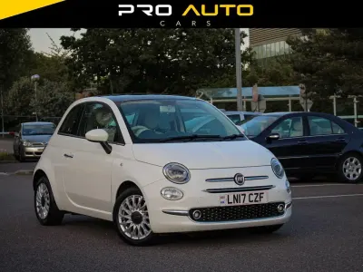 Used Fiat 500 Lounge 2017 White Hatchback