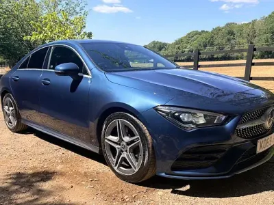 Used Mercedes CLA220 AMG line 190 HP (139 kW) 2020 Blue Coupe