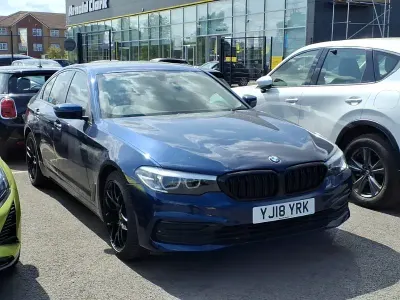 Used BMW 520 Sport Line 190 HP (139 kW) 2018 Blue Sedan