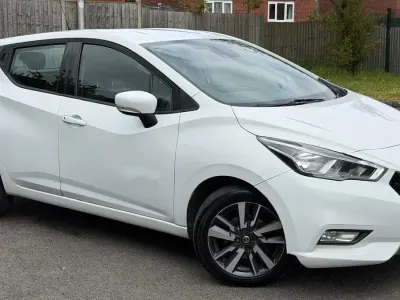 Begagnad Nissan Micra Acenta 71 HK (52 kW) 2018 Vit Halvkombi