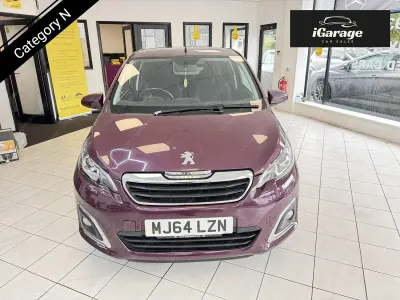 Used Peugeot 108 Allure 82 HP (60 kW) 2014 Mauve/purple Hatchback