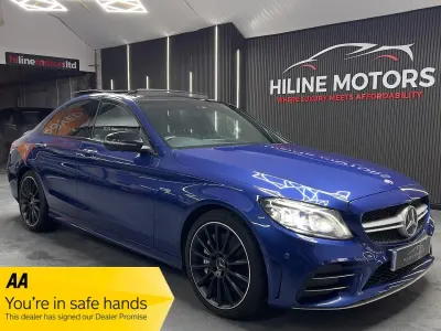 Begagnad Mercedes C43 AMG Premium Plus 2019 Blå Sedan