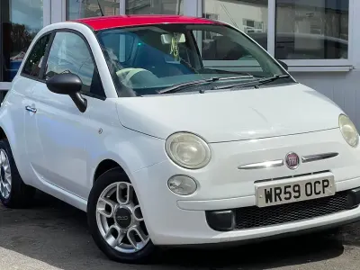 Used Fiat 500 Pop 69 HP (50 kW) 2009 White Cabriolet