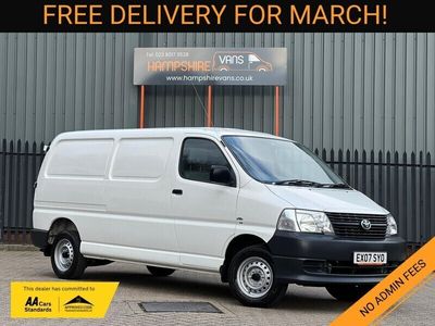 used Toyota HiAce 2.5 300 D-4D Panel Van 4dr Diesel Manual RWD L2 H1 (224 g/km, 95 bhp)