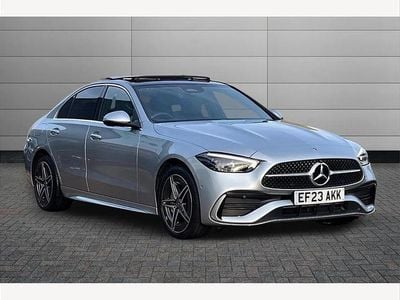 Silver Used 2023 Mercedes C300e AMG Line Premium Plus Sedan | £33,395 (Fair price)