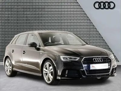 Used Audi A3 S-Line 150 HP (110 kW) 2017 Black Hatchback