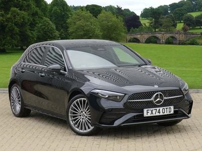 Cosmos black metallic Used 2024 Mercedes A250 AMG Line Premium Plus Hatchback | £27,900 (Expensive)