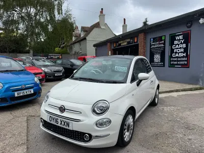 Used Fiat 500 Lounge 69 HP (50 kW) 2016 White Hatchback