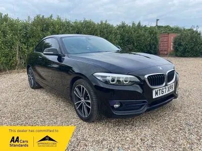 Begagnad BMW 218 Sport Line 150 HK (110 kW) 2017 Svart Sportkupé