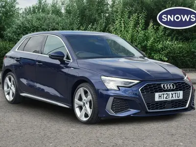 Used Audi A3 S-Line 150 HP (110 kW) 2021 Blue Sedan