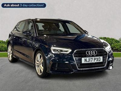 Used Audi A3 S-Line 150 HP (110 kW) 2017 Blue Hatchback