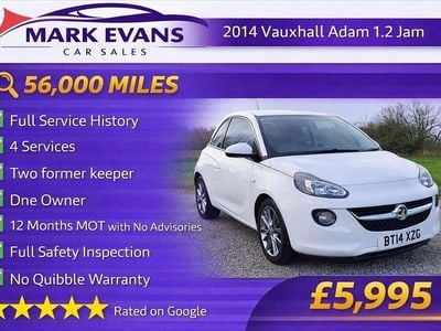 Used Vauxhall Adam Jam 2014 White Hatchback