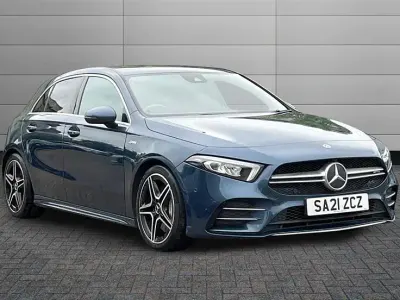 Usado Mercedes A35 AMG Executive 306 HP (225 kW) 2021 Azul Citadino