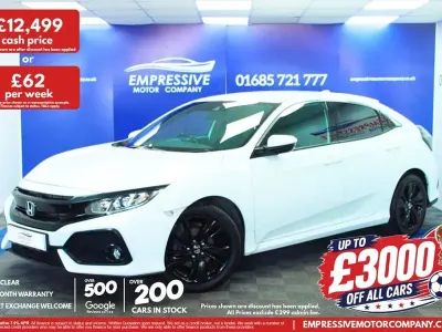 Used Honda Civic SR 126 HP (92 kW) 2019 White Hatchback