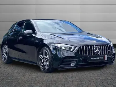 Begagnad Mercedes A35 AMG 306 HK (225 kW) 2019 Svart Halvkombi