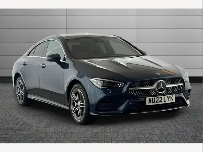 Used Mercedes CLA250e AMG Line Premium Plus 218 HP (160 kW) 2022 Blue Sedan