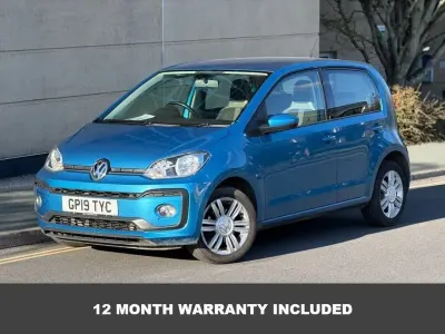 Begagnad VW up! high up! 90 HK (66 kW) 2019 Blå Halvkombi