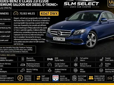 Used Mercedes E220 Premium 194 HP (142 kW) 2019 Sedan