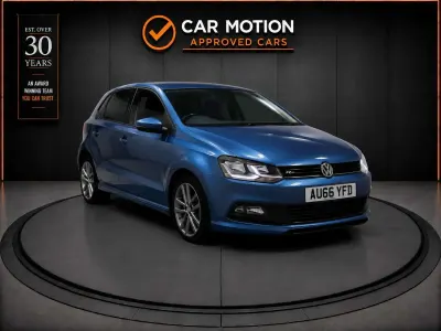 Used VW Polo R-line 110 HP (80 kW) 2016 Blue Hatchback