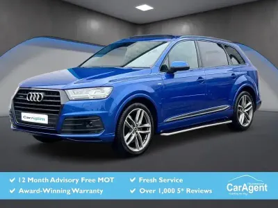 Used Audi Q7 S-Line 272 HP (200 kW) 2017 Blue SUV