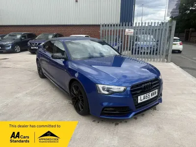 Used Audi A5 Sportback Black Edition 245 HP (180 kW) 2015 Blue Hatchback