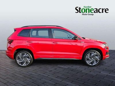 Used Skoda Karoq SportLine 150 HP (110 kW) 2022 Red SUV
