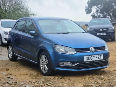 Used VW Polo Edition 75 HP (55 kW) 2017 Blue Hatchback