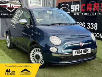 Used Fiat 500 Lounge 69 HP (50 kW) 2014 Blue Hatchback