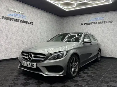 Used Mercedes C300 AMG line 231 HP (169 kW) 2015 Silver Estate