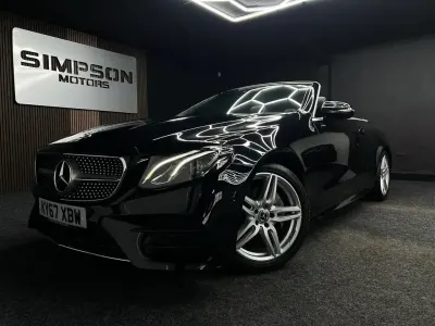 Used Mercedes E220 AMG line 194 HP (142 kW) 2018 Black Cabriolet