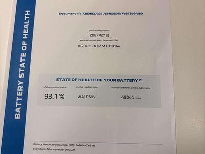 Used Peugeot e-208 GT 100 kW (136 HP) 2021 White Hatchback