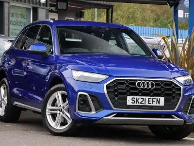 Used Audi Q5 S-Line 245 HP (180 kW) 2021 Blue SUV