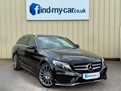 Begagnad Mercedes C350e AMG Line Premium 293 HK (215 kW) 2017 Svart Kombi