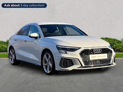 White Used 2022 Audi A3 S-Line Sedan | £20,943 (Fair price)