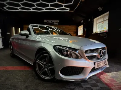 Used Mercedes C220 AMG line 2017 Silver Cabriolet